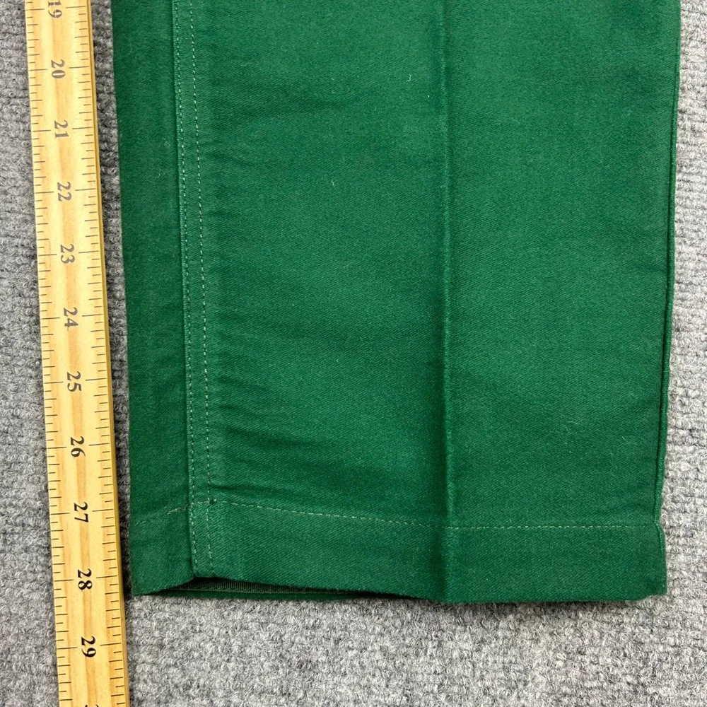 Samuel Windsor Moleskin Jeans Men 38S Green Cotton Straight Leg 5 Pocket Trouser